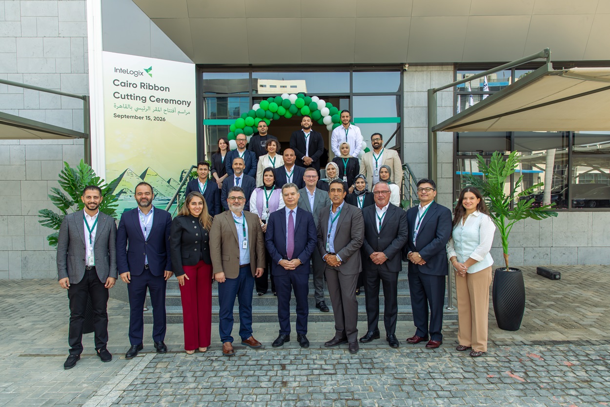 ITIDA CEO Ahmed Elzaher and InteLogix leadership team during the ribbon-cutting ceremony of InteLogix headquarters in New Cairo